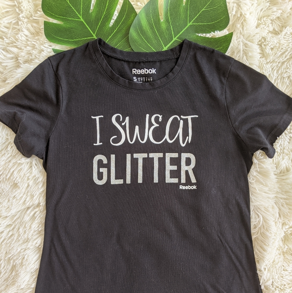 Reebox I Sweat Glitter T-shirt Size S